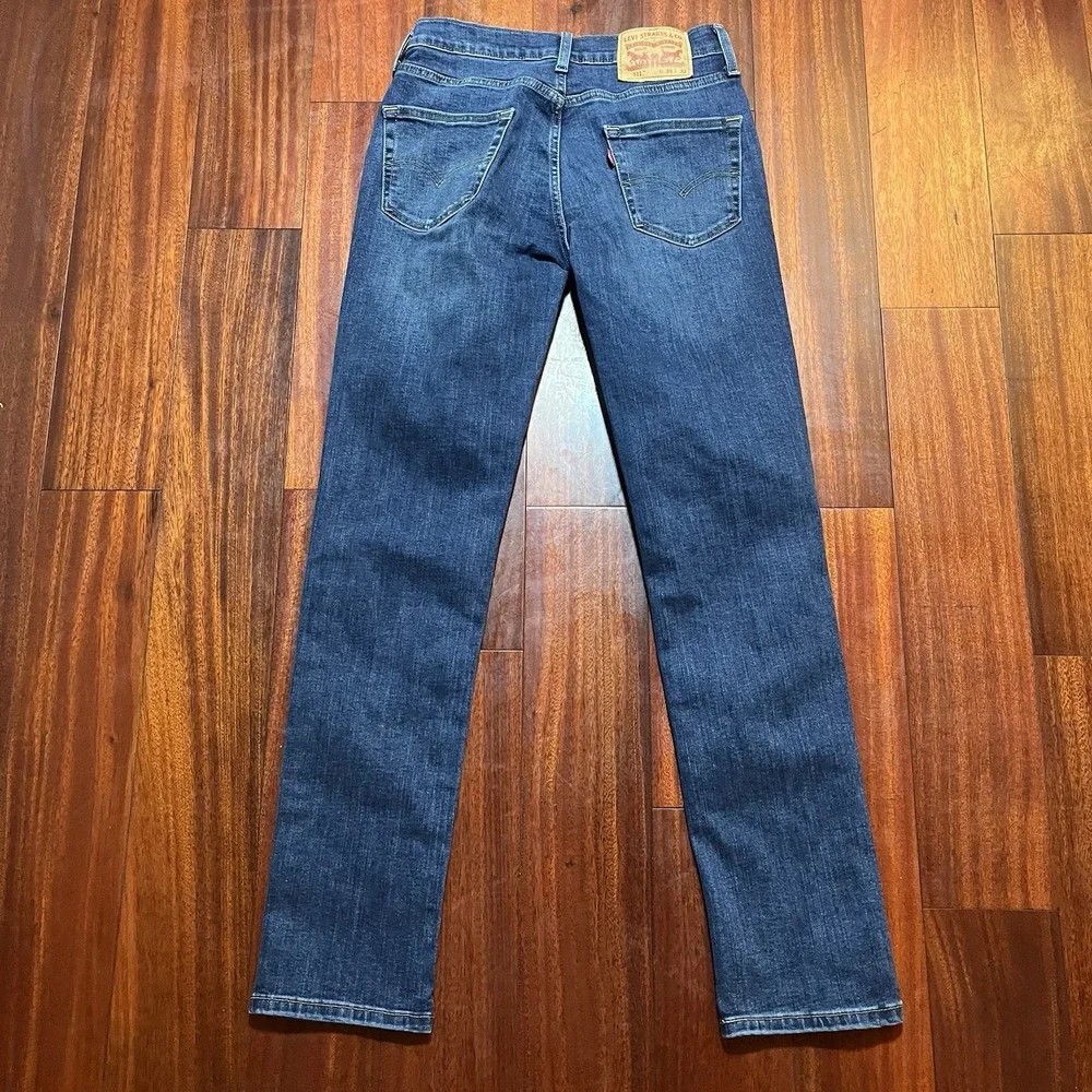 Levis Jeans Men 29x32 Blue 511 Slim Fit Denim Workwear Stretch Fade Dark Wash